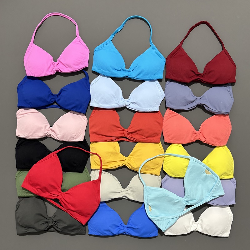Sports Bra High Impact - スポーツストラップブラヨガ下着女性ジムトップランニングエクササイズバックレスブラハイサポートアクティブウェアフィットネスワークアウトホルター