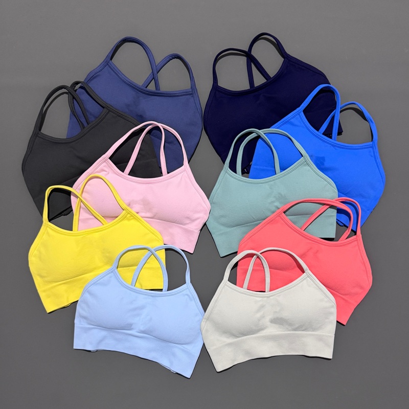 Sports Bra High Impact - Histello バックレススポーツブラ レディース シームレス ヨガトップ ハイサポート