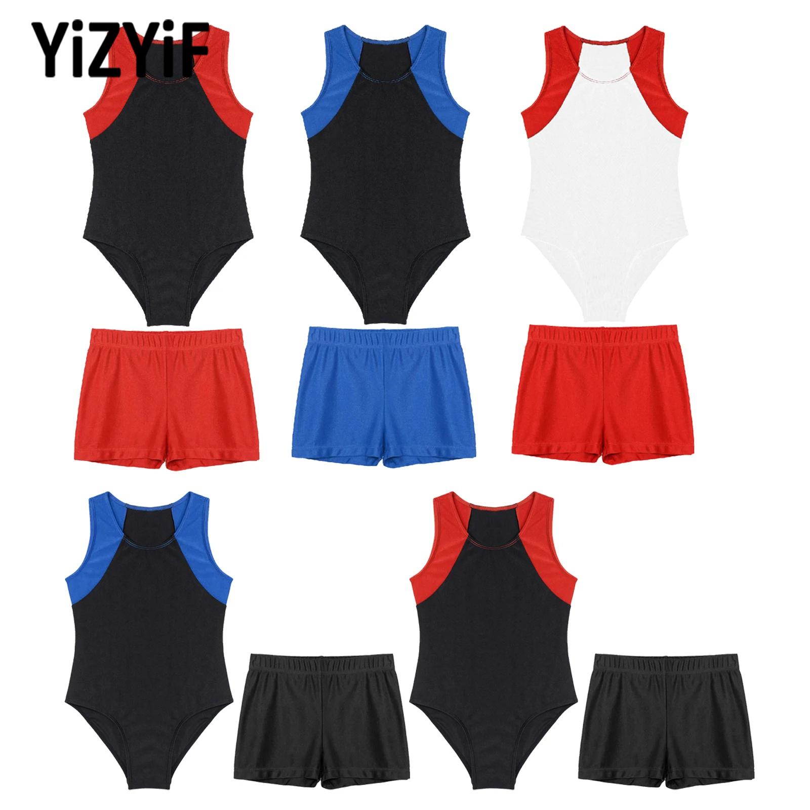 Boyshort Underwear - ノースリーブのレオタードボディスーツ,ショーツセット,体操とヨガ,トレーニング,競技用コスチューム,子供向けのファッション衣装,男の子向けのジャンプスーツ