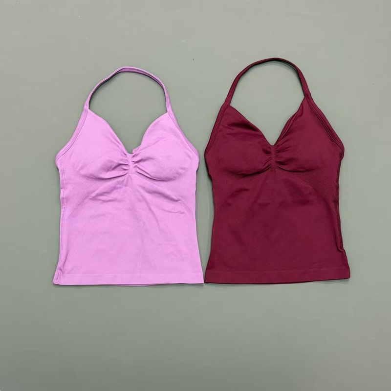 ジム女性用スポーツタンクトップ シームレス ホルターストラッ - Sports Bra High Impact のレビューと価格