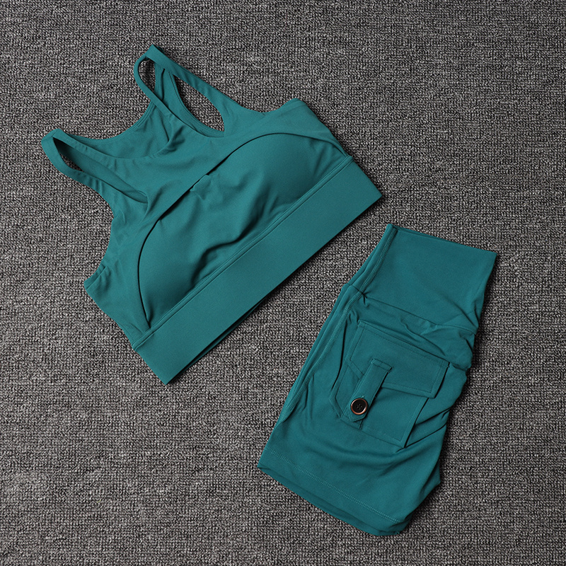 フィットネスショーツヨガセット女性のトラックスーツハイウエス - Sports Bra High Impact のレビューと価格