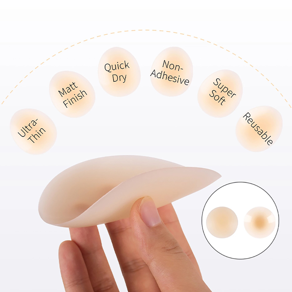 目に見えない自己粘着性のシリコーン胸の花びら,防水ステッカー - Silicone Bra Adhesive のレビューと価格