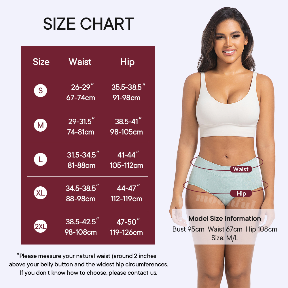 月経パンティー女性非常に豊富なフロー月経ショーツハイウエスト - Period Panty Absorbent のレビューと価格