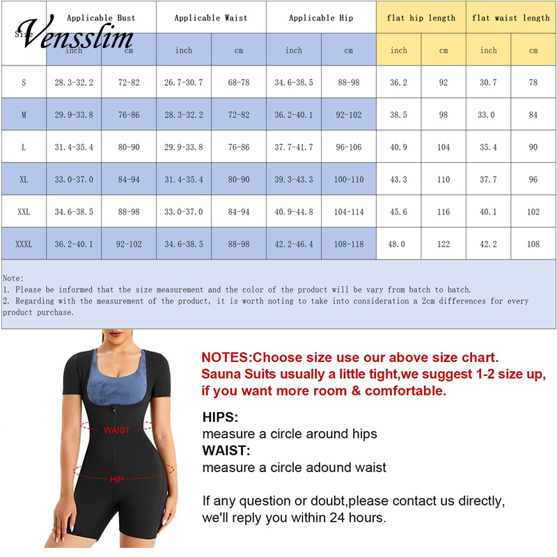 Vensslim フルボディシェイパーサウナスウェットスーツ - Shapewear Bodysuit Firm のレビューと価格