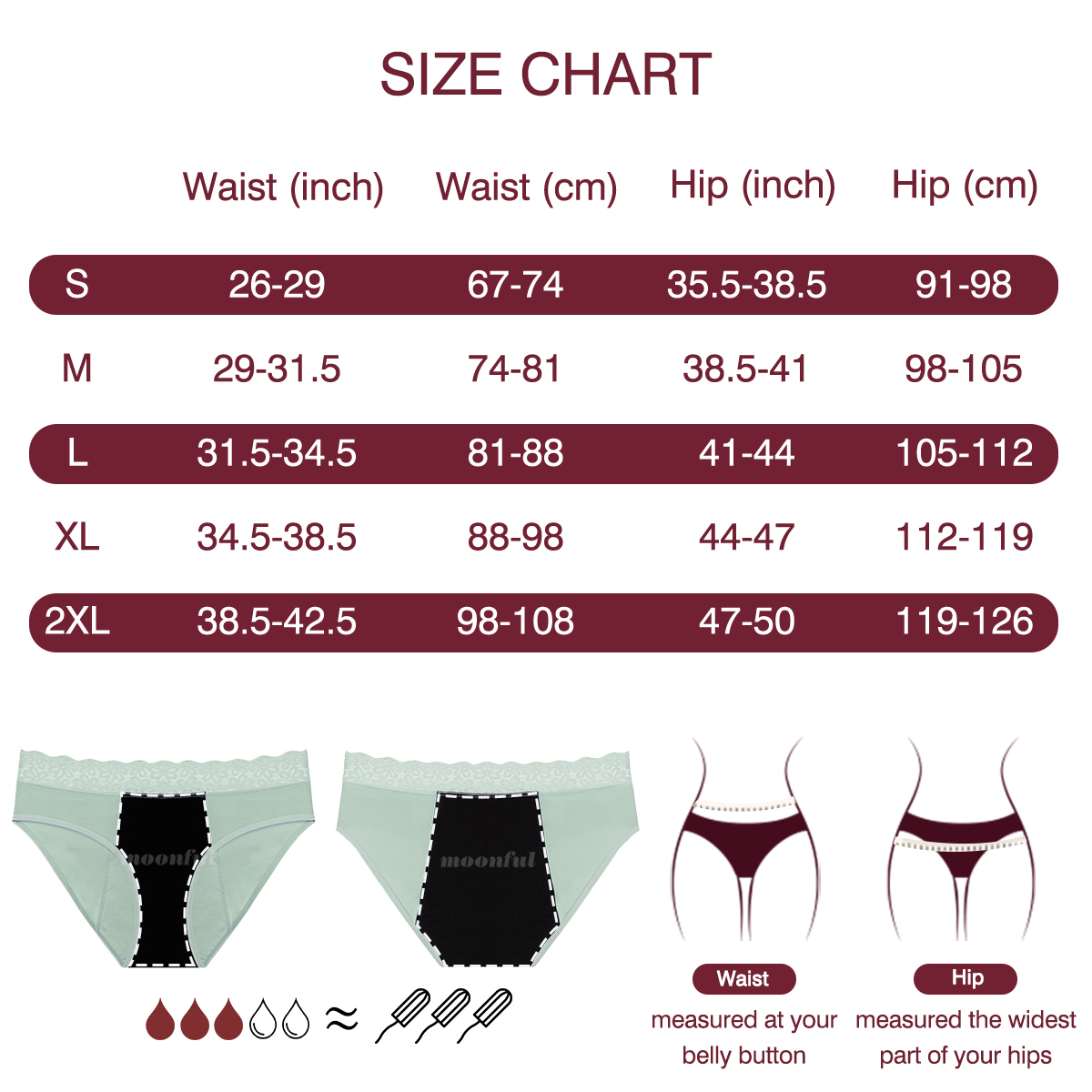 女性用の漏れ防止コットンパンティー,月経周期,高流量 - Period Panty Absorbent のレビューと価格