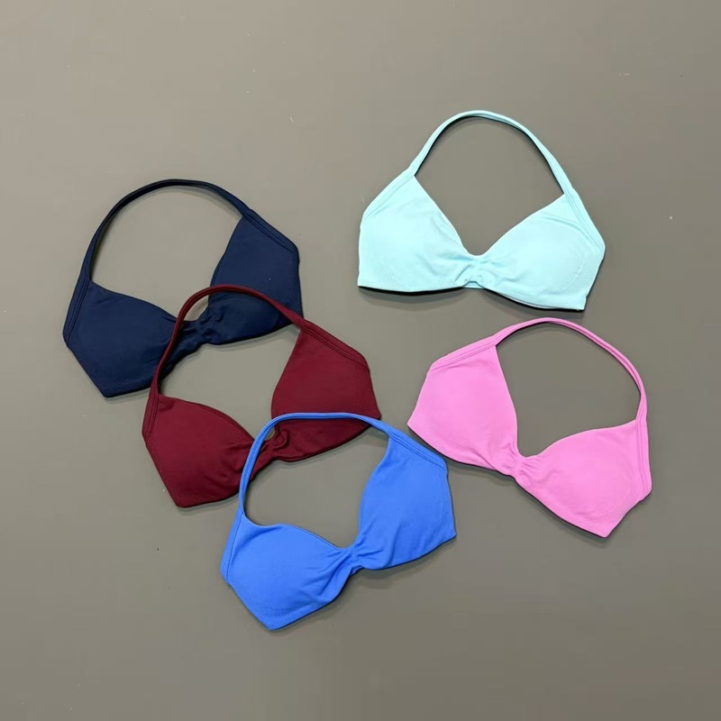 女性用ホルタースポーツブラ Vネックパッド入りヨガブラ 取り - Sports Bra High Impact のレビューと価格
