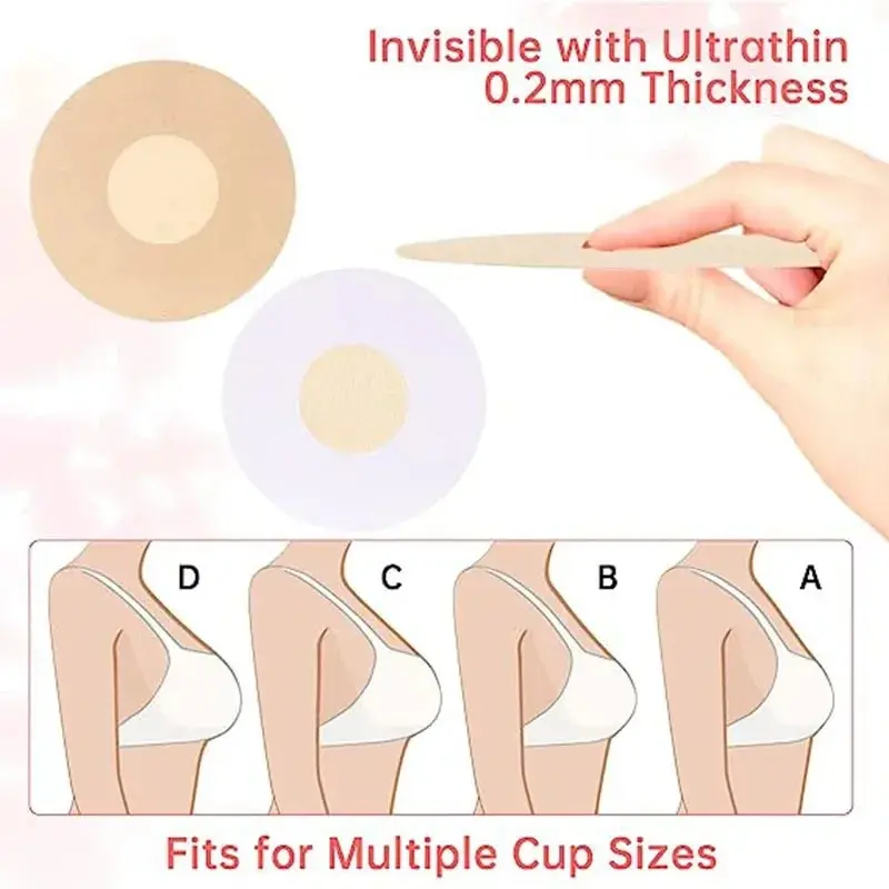 100 個乳首ステッカー使い捨て目に見えない胸ステッカー不織 - Nipple Cover Pasties のレビューと価格