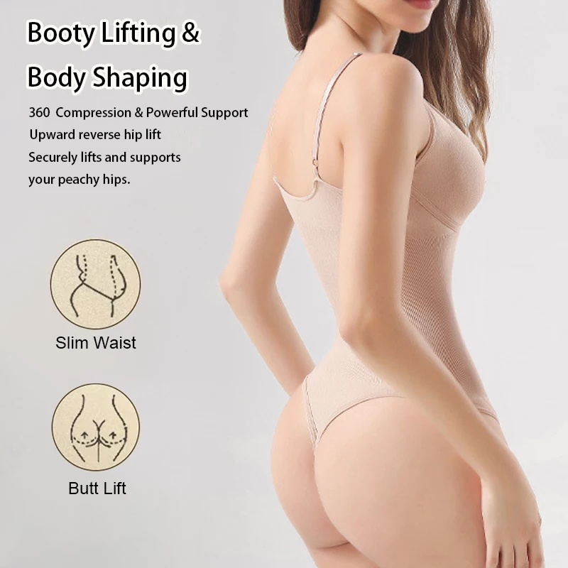 女性用バックレスボディスーツシェイプウェア、深いVネック、ス - Seamless Underwear Women のレビューと価格
