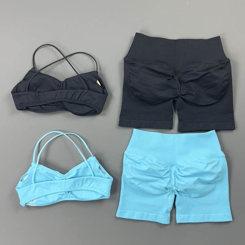 2ピーススポーツセット レディース 薄型ストラップ バストギ - Sports Bra High Impact のレビューと価格